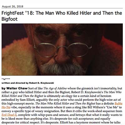 FrightFest '18: The Man Who Killed Hitler and Then the Bigfoot